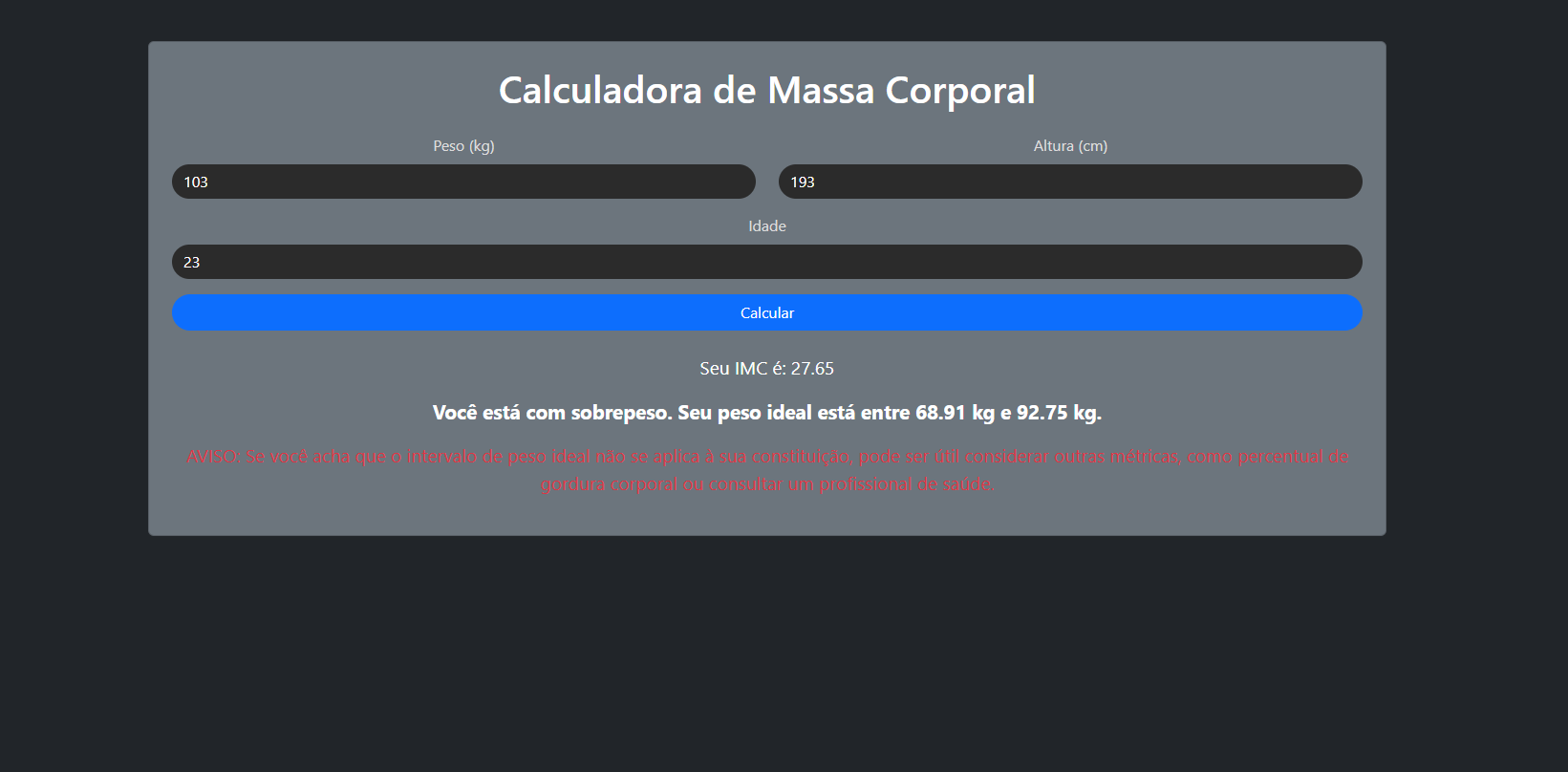 CalculoIMC